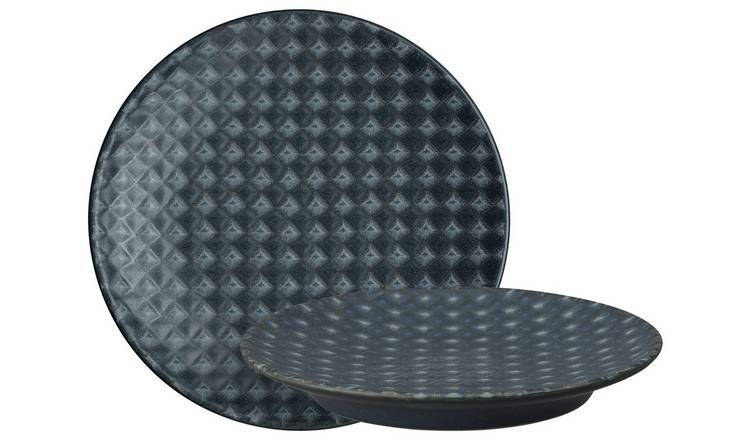 Denby 4 Piece Stoneware Side Plates - Charcoal