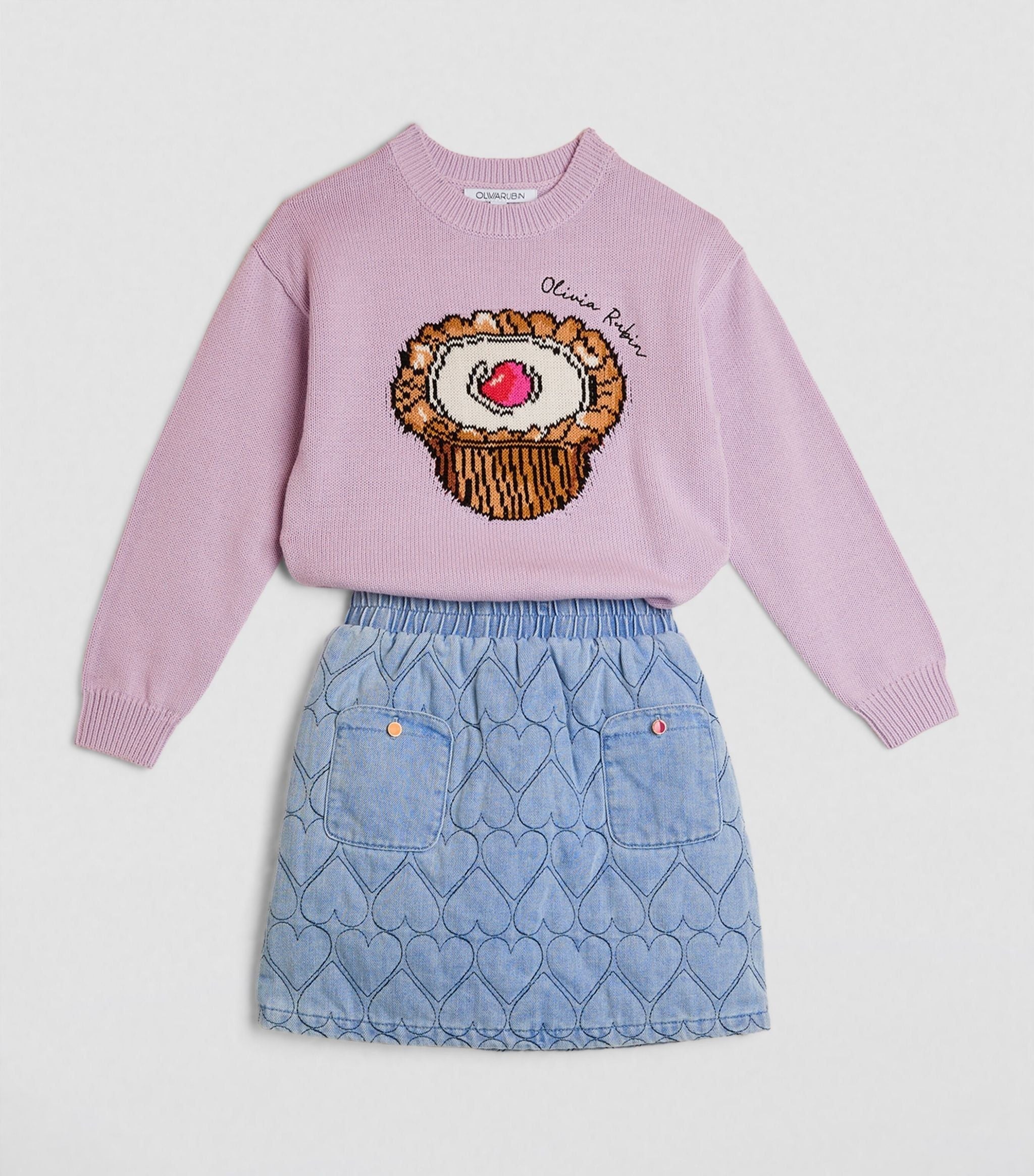 Denim Brandi Heart Skirt (4-13 Years)