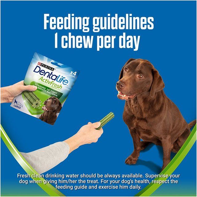 Dentalife ActivFresh Large Dental Chicken Dog Chews    4 per pack