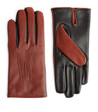 DENTS LEATHER GLOVES CONTRAST CASHMERE