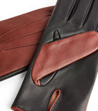 DENTS LEATHER GLOVES CONTRAST CASHMERE