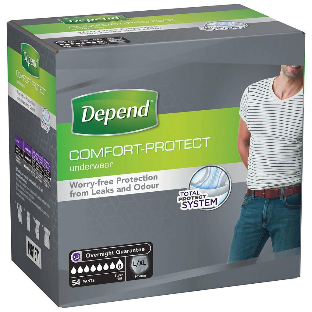 Depend Male Large, 54 Pack