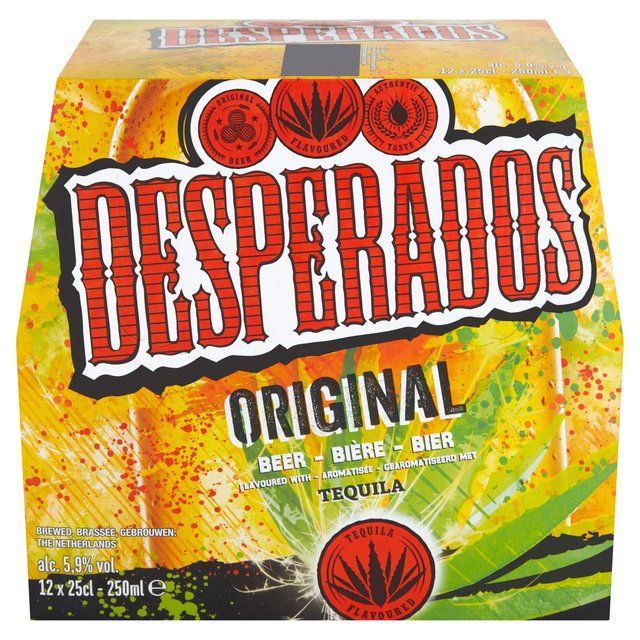 Desperados Tequila Lager Beer Bottles   12 x 250ml