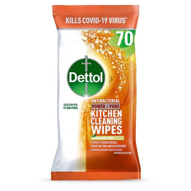 Dettol Antibacterial Biodegradable Kitchen Cleaning Wipes