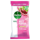 Dettol Antibacterial Biodegradable Pomegranate Surface Cleaning Wipes x70