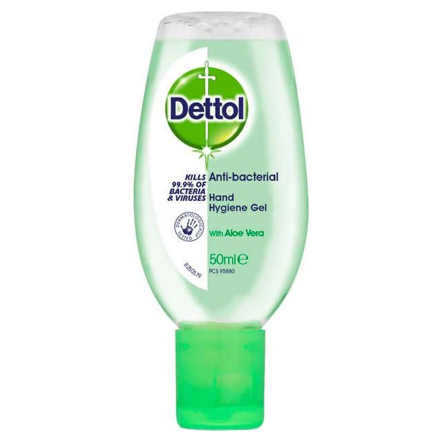 Dettol Antibacterial Hand Sanitiser Hand Hygiene Gel with Aloe Vera 50ml