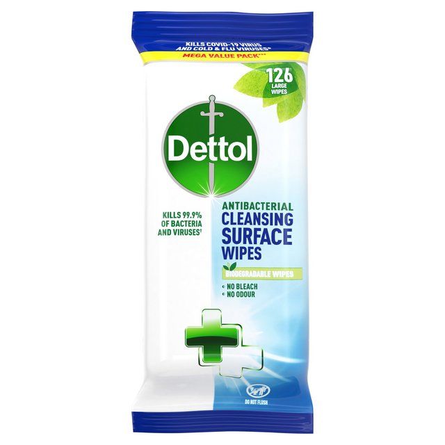 Dettol Antibacterial Multi Surface Cleaning Wipes   126 per pack