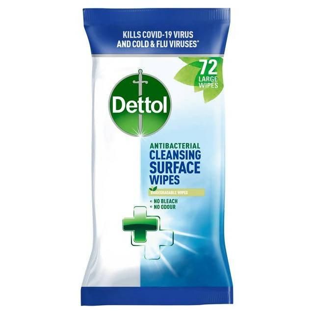 Dettol Antibacterial Multi Surface Cleaning Wipes 72s