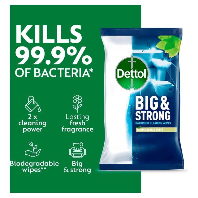 Dettol Big &amp;amp; Strong Limescale Bathroom Cleaning Wipes   25 per pack