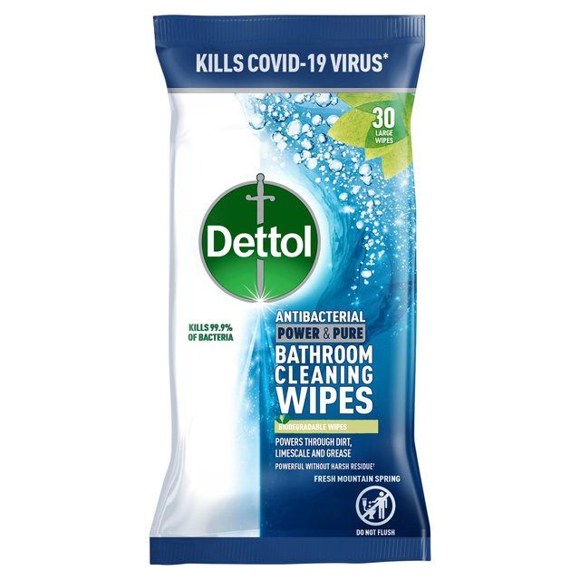 Dettol Power &amp;amp; Pure Multipurpose Bathroom Wipes