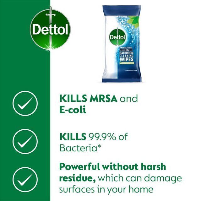 Dettol Power &amp;amp; Pure Multipurpose Bathroom Wipes