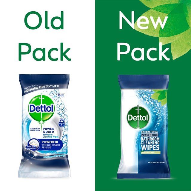 Dettol Power &amp;amp; Pure Multipurpose Bathroom Wipes