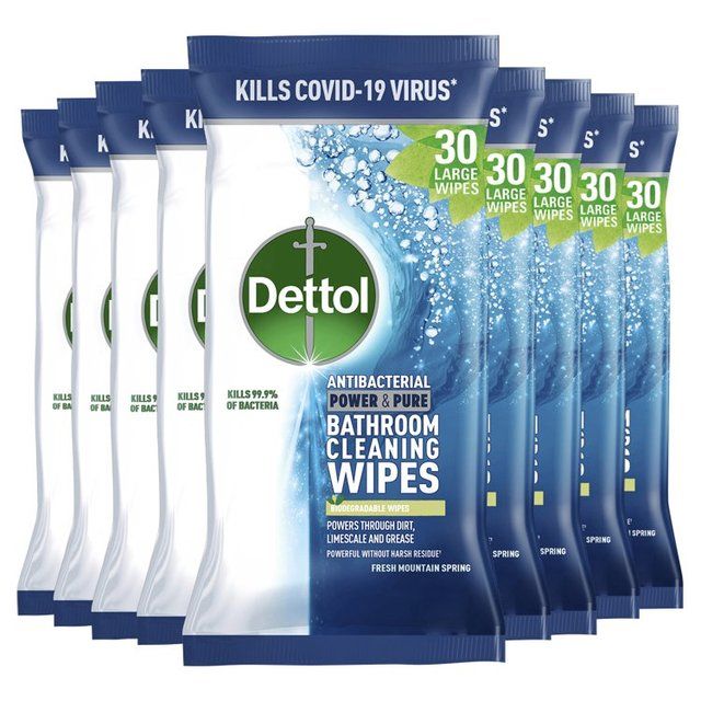 Dettol Power &amp;amp; Pure Multipurpose Bathroom Wipes