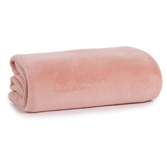 Deyongs Snuggle Touch Fleece Pink Throw