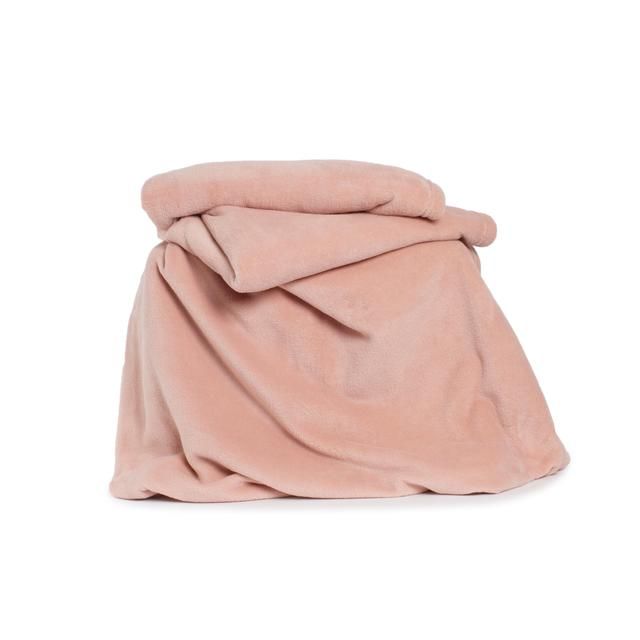 Deyongs Snuggle Touch Fleece Pink Throw