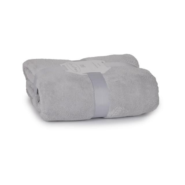 Deyongs Snuggle Touch Fleece Silver Throw