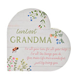 The Cottage Garden Floral Heart Mantel Plaque 'Grandma' GOODS Superdrug   