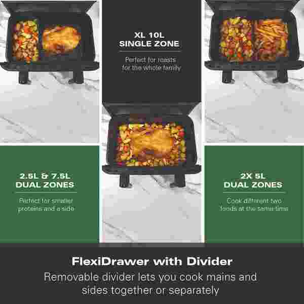 Hamilton Beach FlexiZone 10L dual air fryer - British product