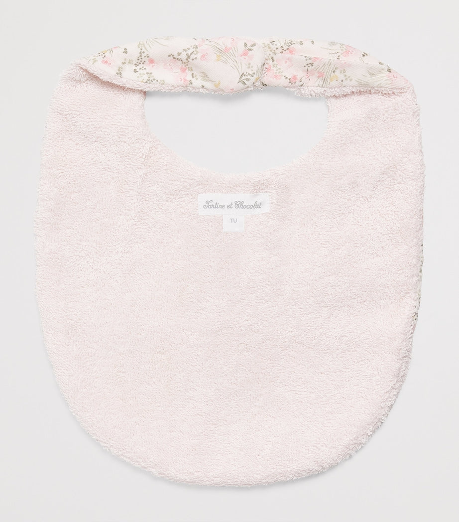 Tartine et Chocolat cotton rose bib, imported from the UK