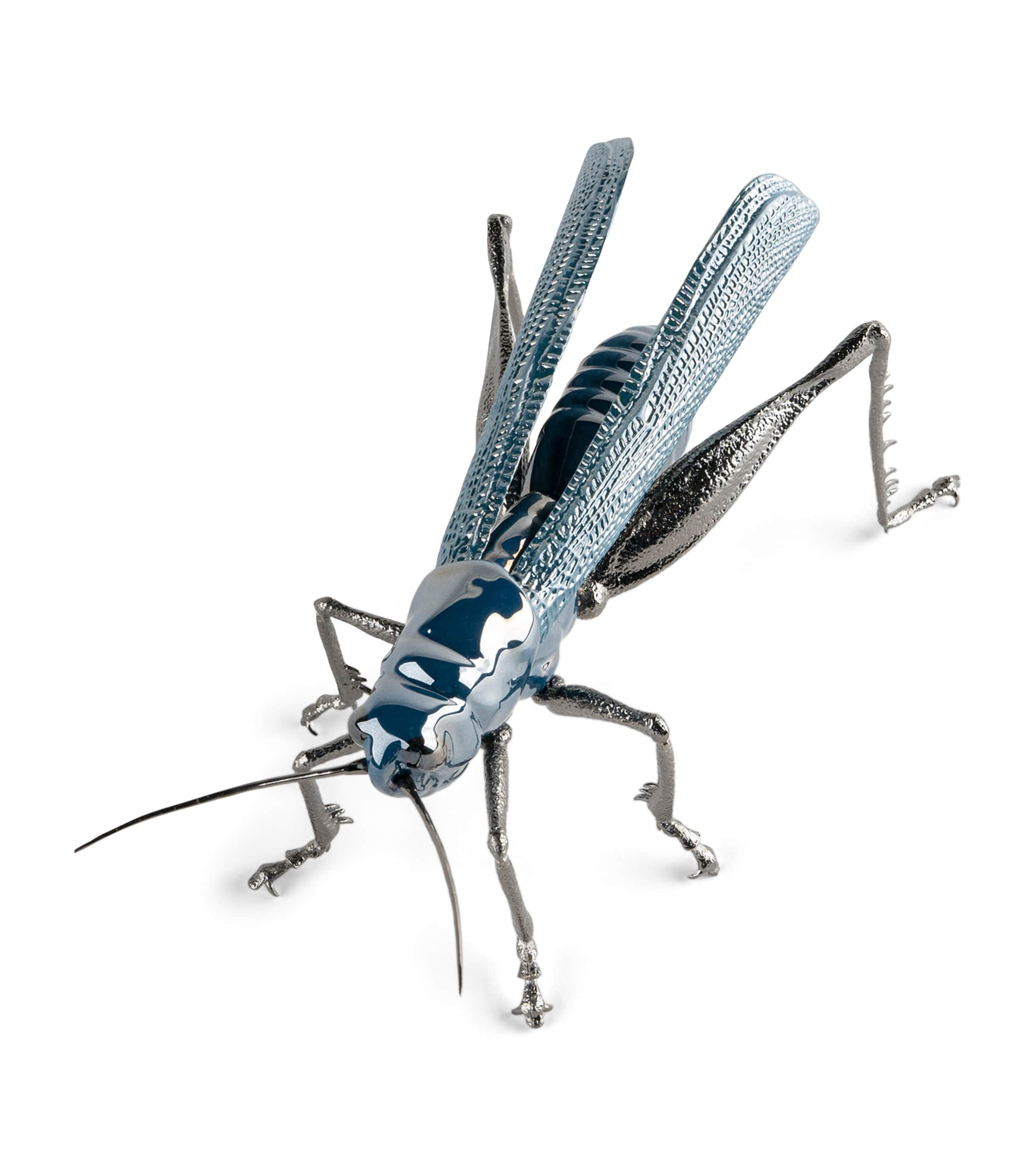Lladró porcelain grasshopper figurine H11cm, imported from the UK