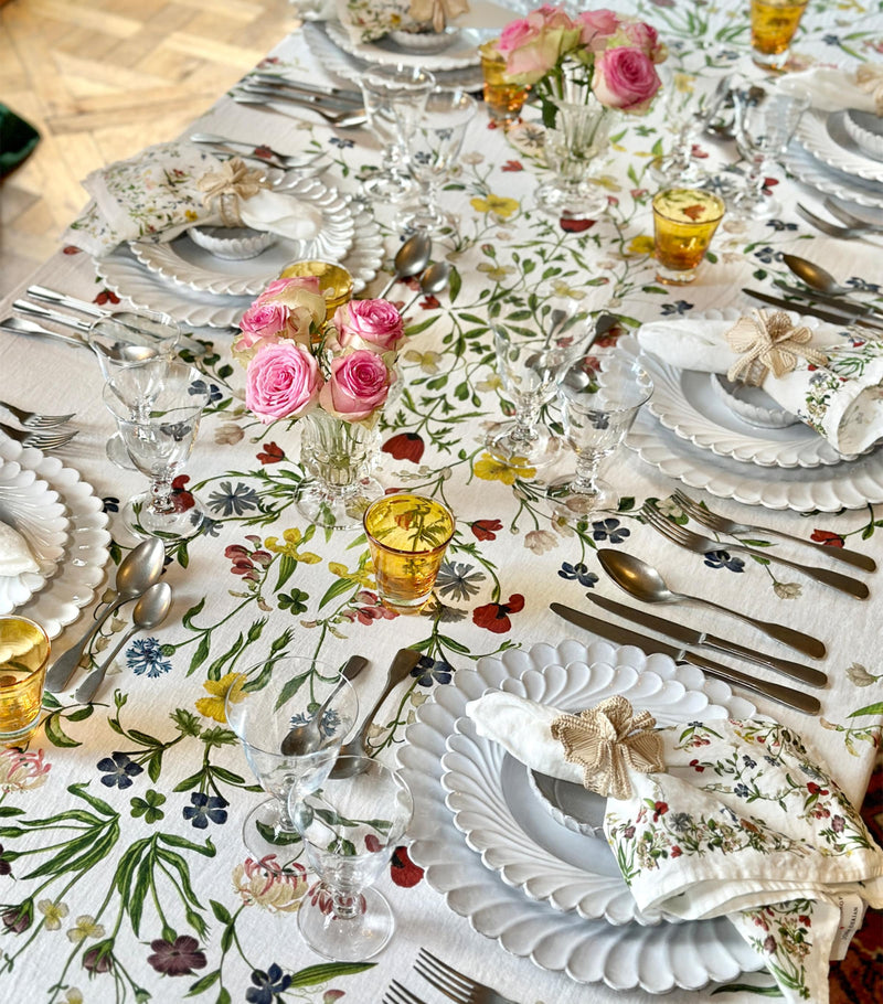 Summerill & Bishop Botanical Wildflower tablecloth 165cm x 380cm (British brand)