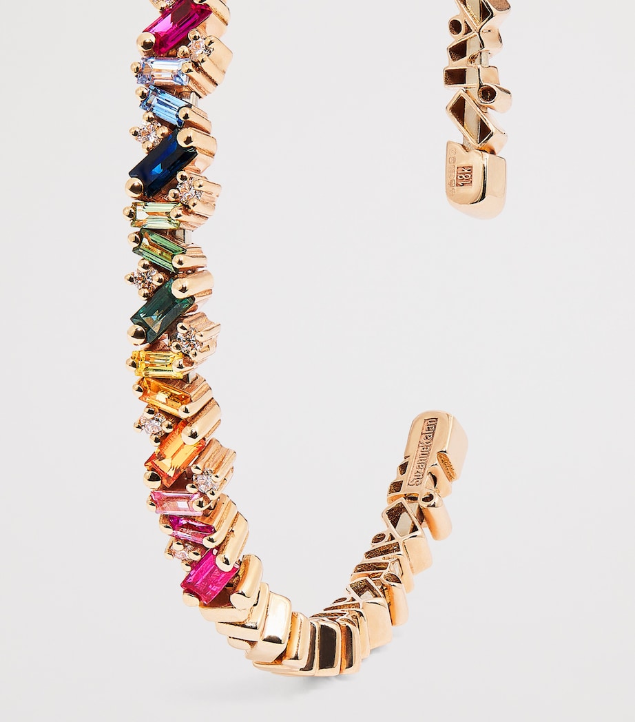 Suzanne Kalan rainbow frenzy bangle with diamonds and sapphires (British brand)