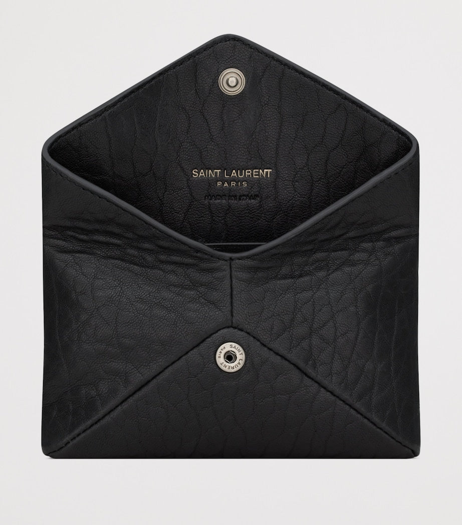 Saint Laurent envelope card holder croc-embossed leather, UK version