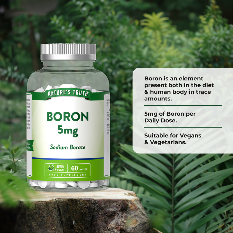 Nature's Truth Boron 5mg 60 tablets dietary supplement - British product