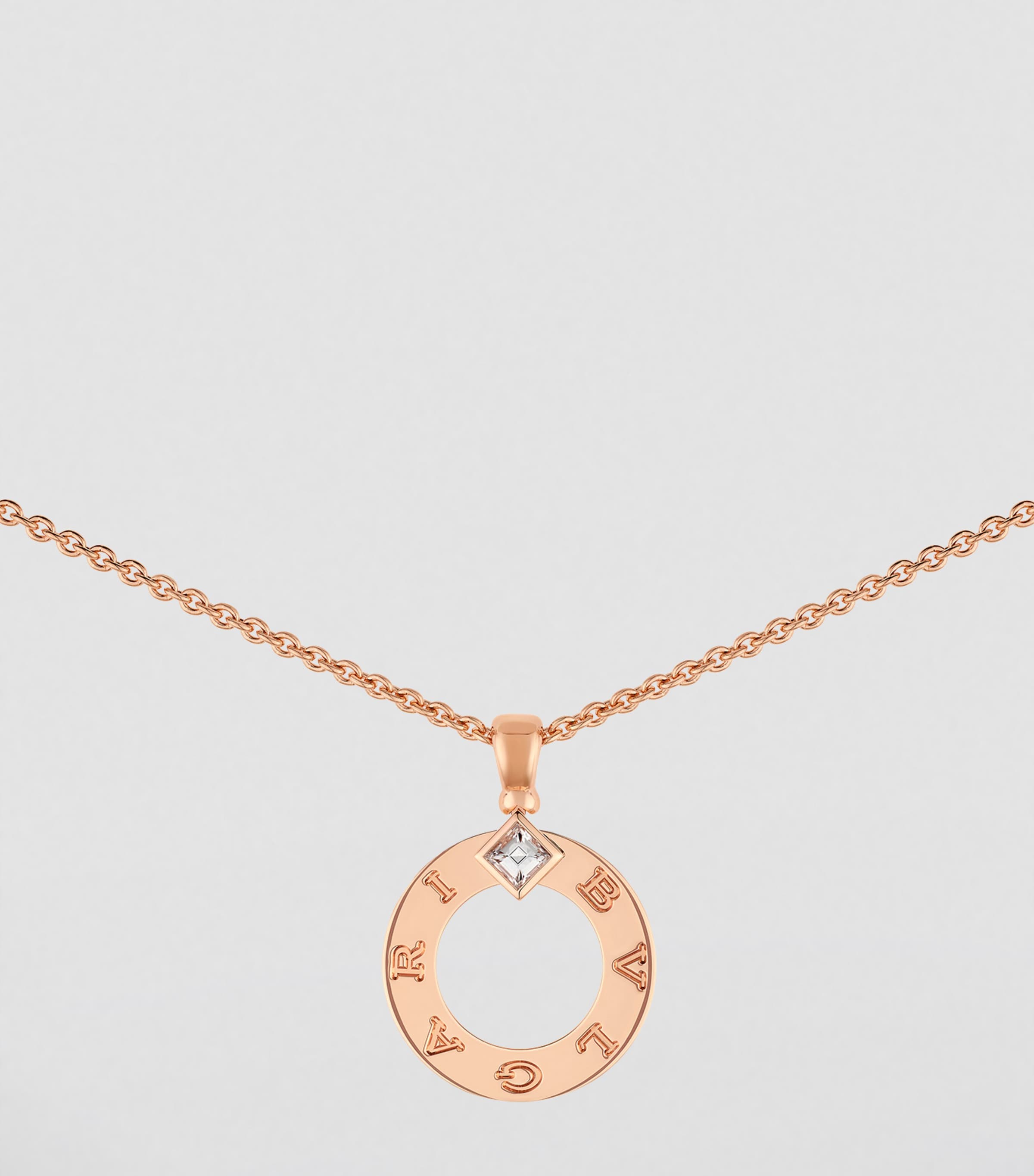 Bvlgari rose gold diamond necklace, imported from the UK