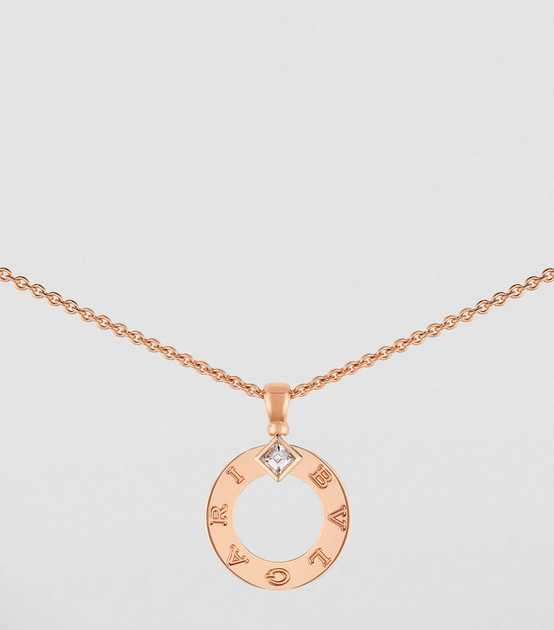 Bvlgari rose gold diamond necklace, imported from the UK