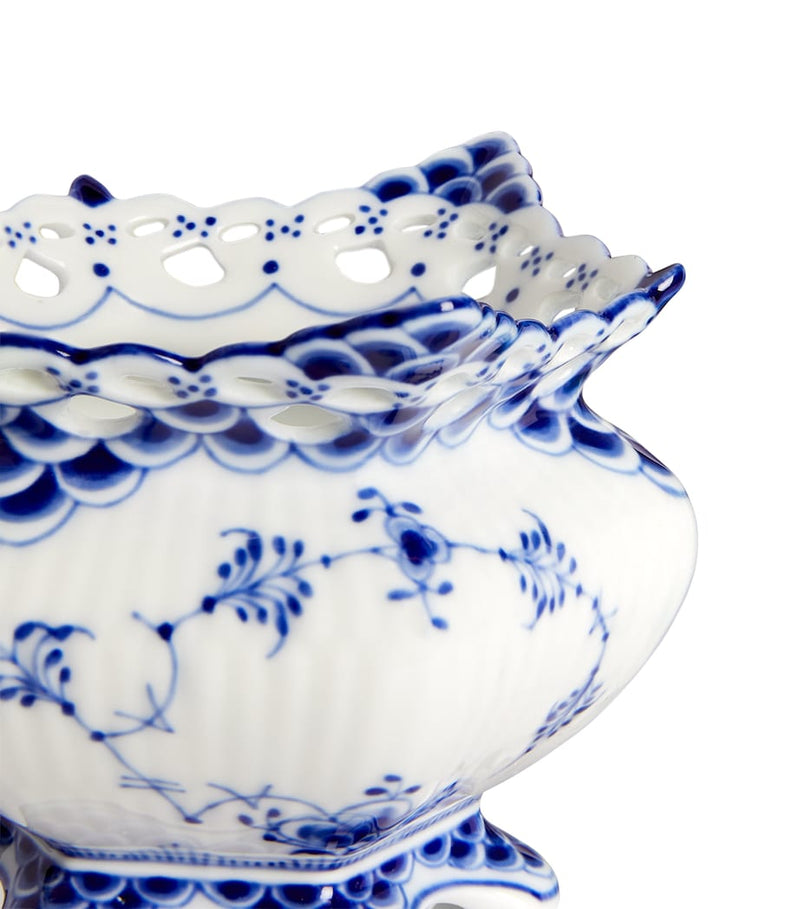 Royal Copenhagen Blue Fluted Full Lace sugar bowl 9cm, imported from the UK