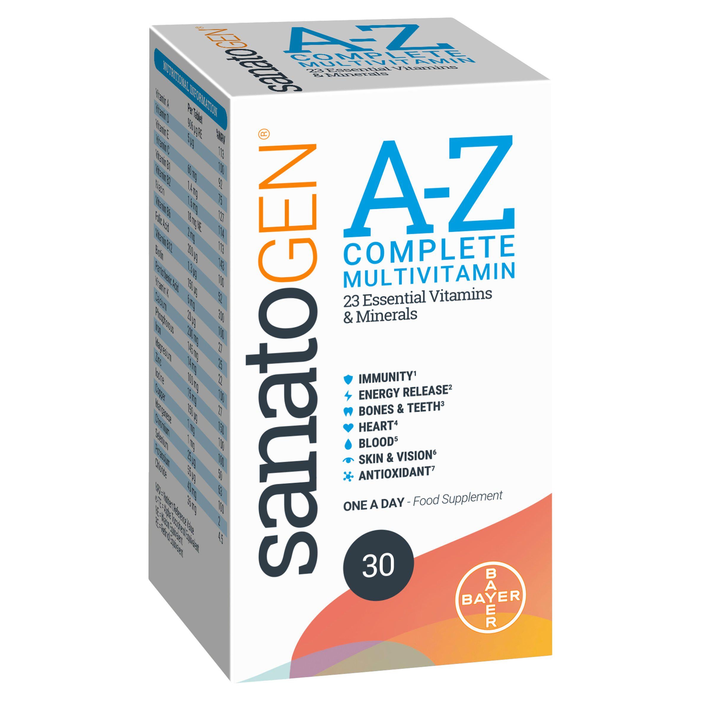 Sanatogen A-Z Multivitamins & Minerals Tablets x30 GOODS Sainsburys   