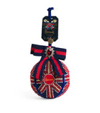 Harrods embellished Union Jack bauble with crystals, UK version