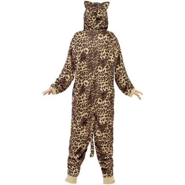 Smiffys leopard costume brown all-in-one with hood, UK version