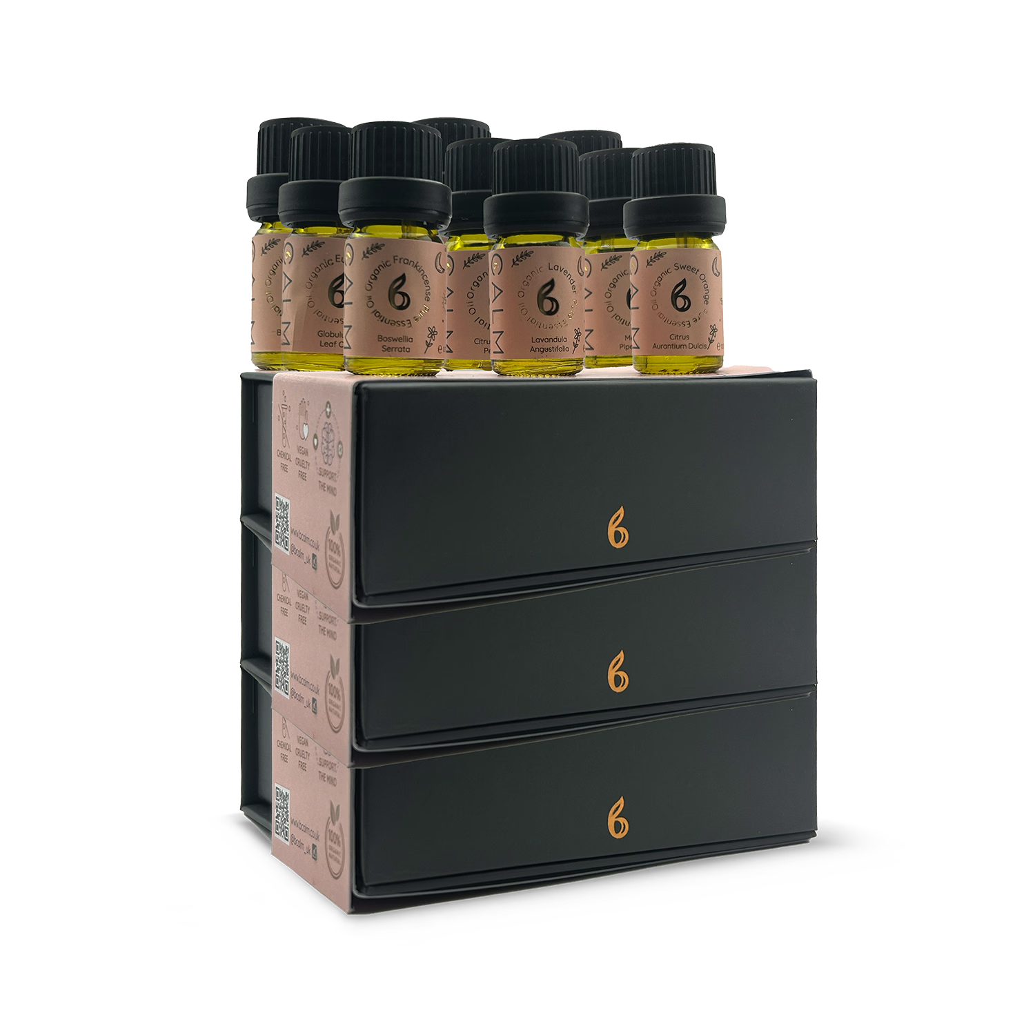 B Calm organic essential oil set 8 oils 9x5ml, imported from the UK