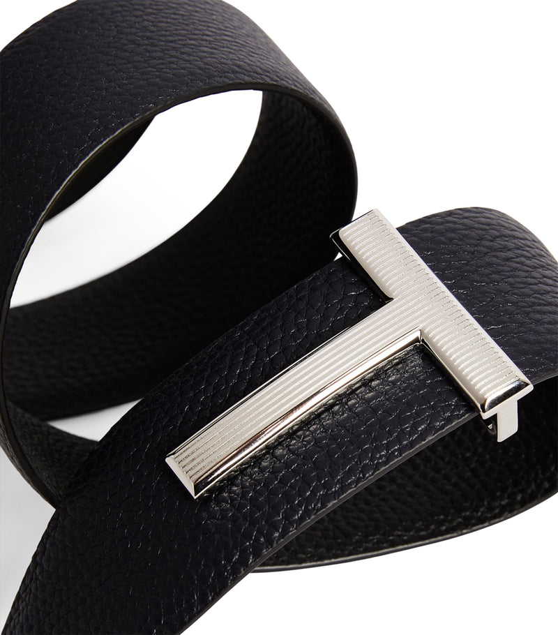 Tom Ford leather reversible T Ridge belt (British brand)