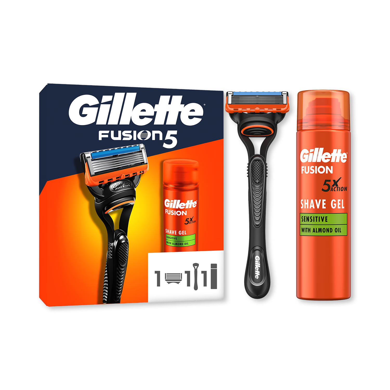 Gillette Fusion5 razor gift set for men - British product