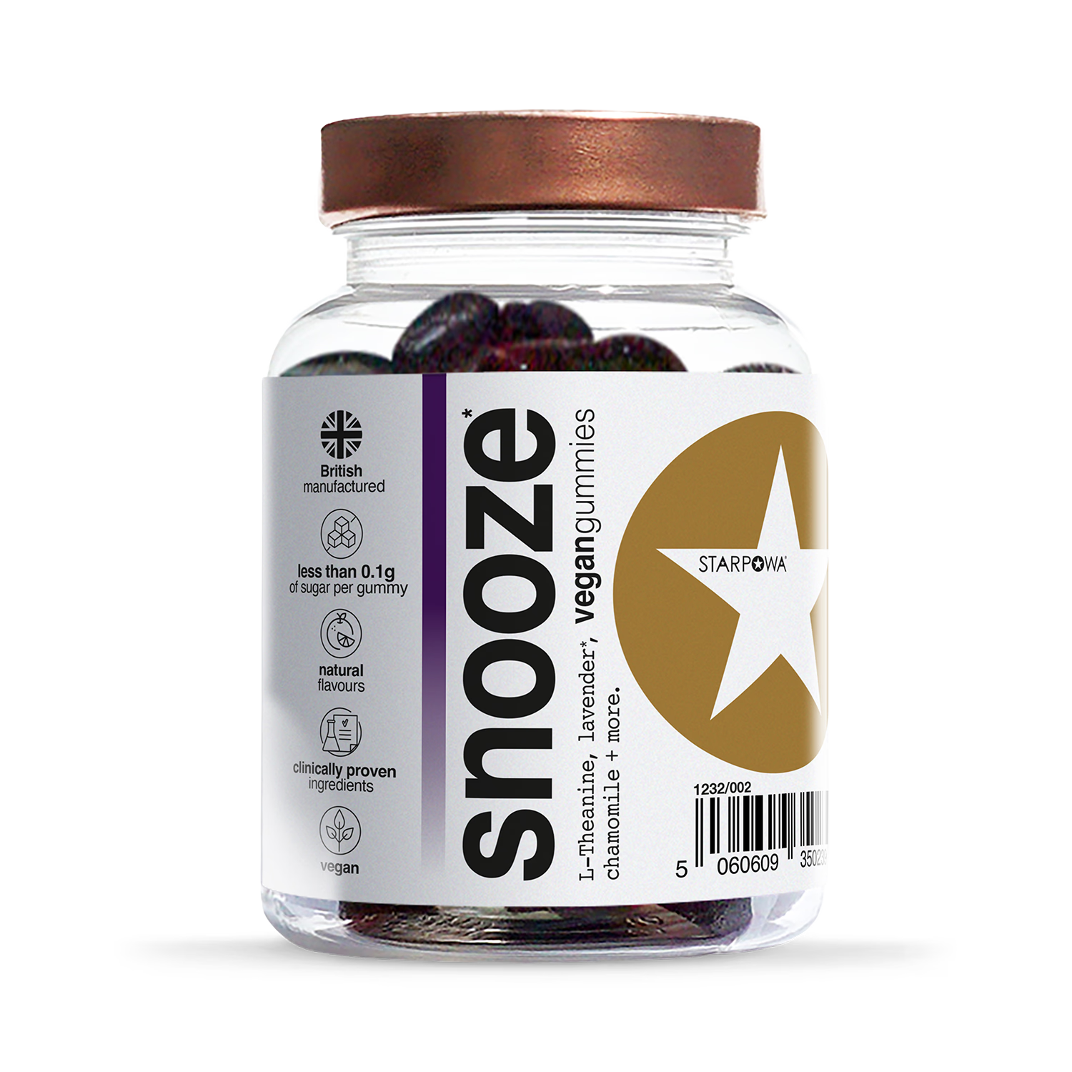 Starpowa Snooze black cherry gummies 30 pack (British brand)