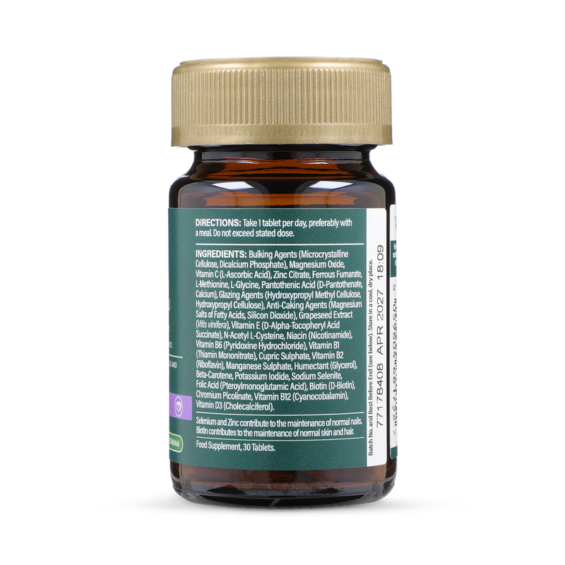 Holland & Barrett Skin Hair Nails Formula 30 Tablets, UK version