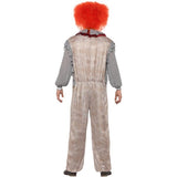 Smiffys vintage clown costume grey red jumpsuit neck ruffle - British product