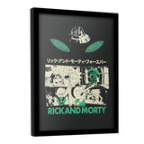 Framed print Rick and Morty Japanese design space shuttle, UK version