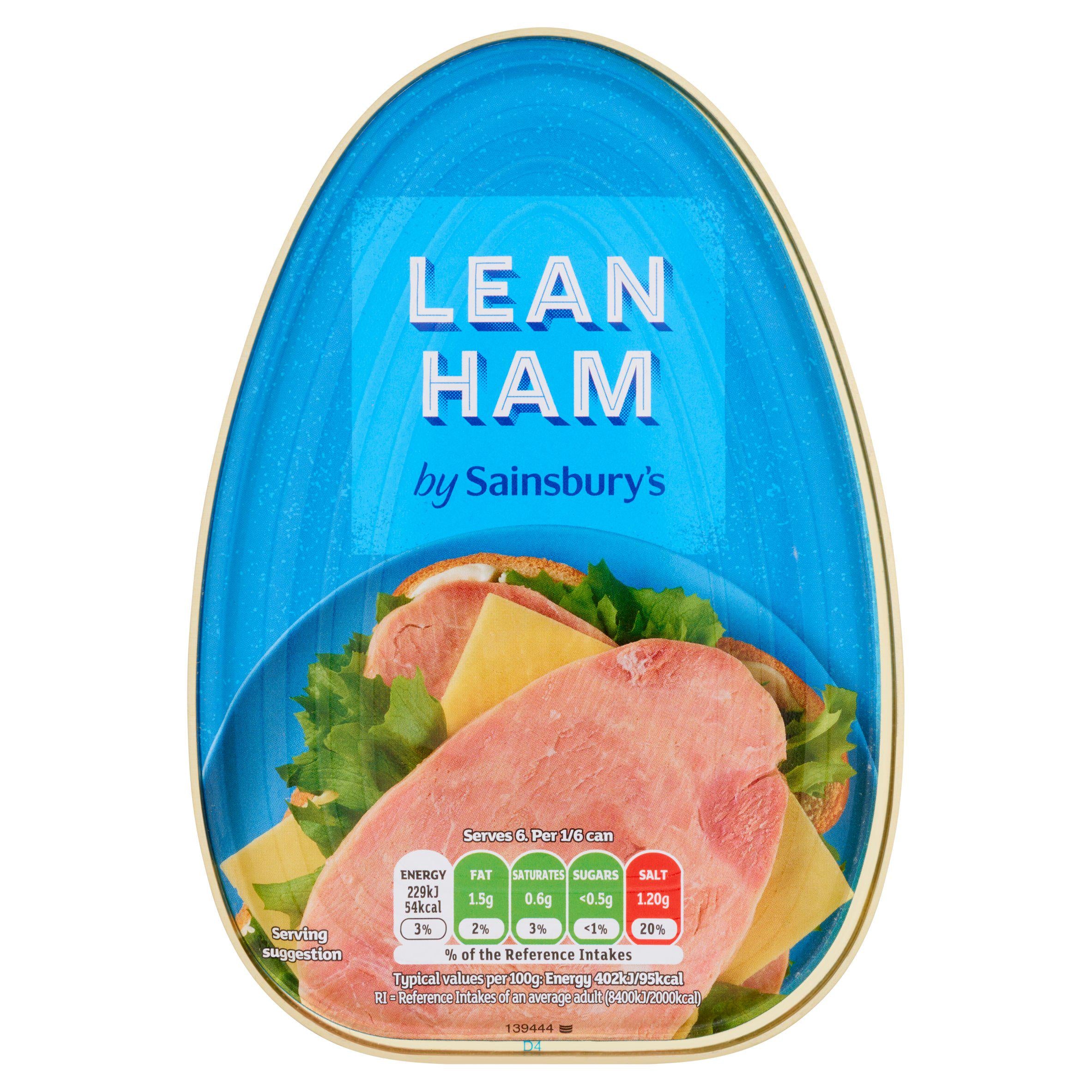 Sainsbury's Lean Ham, Can 340g Cold meat Sainsburys   