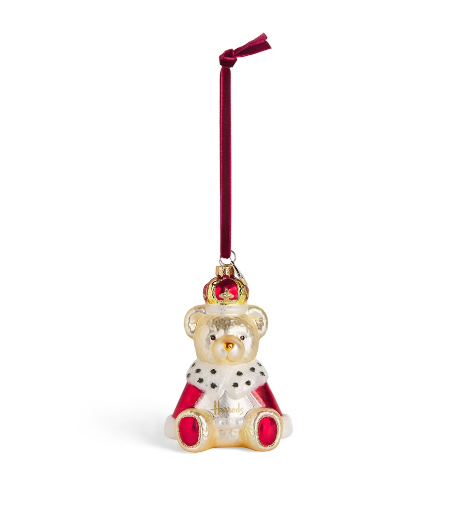 Harrods Royal Bear tree decoration 12cm (British brand)