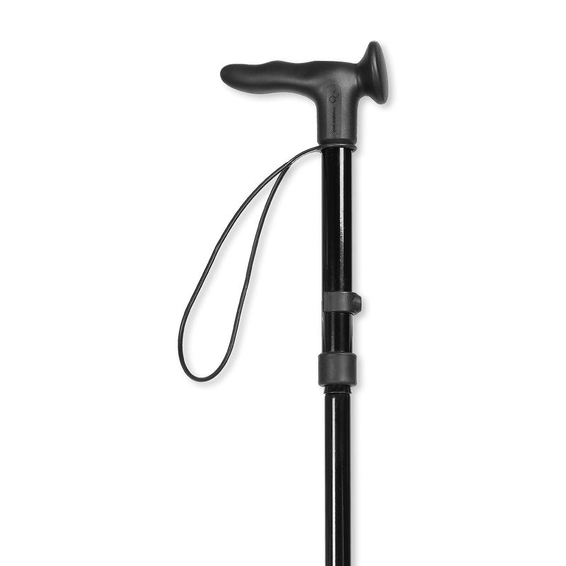 Cool Folding Walking Stick left hand black, UK version