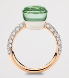 Pomellato Nudo ring prasiolite diamond gold, imported from the UK