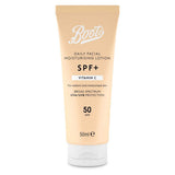 Boots SPF+ Vitamin C Moisturising Lotion SPF50 50ml GOODS Boots   