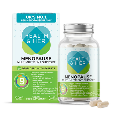 Holland & Barrett Health & Her Menopause Multi Nutrient Supplement Multivitamin 60 Capsules- Buy online at McGrocer