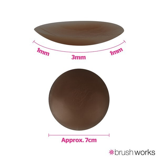 Brushworks Reusable Silicone Nipple Cover Shade 6.0 Espresso - British product