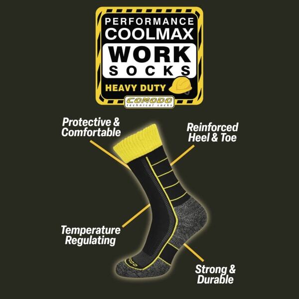 Comodo Unisex Coolmax work breathable socks, imported from the UK