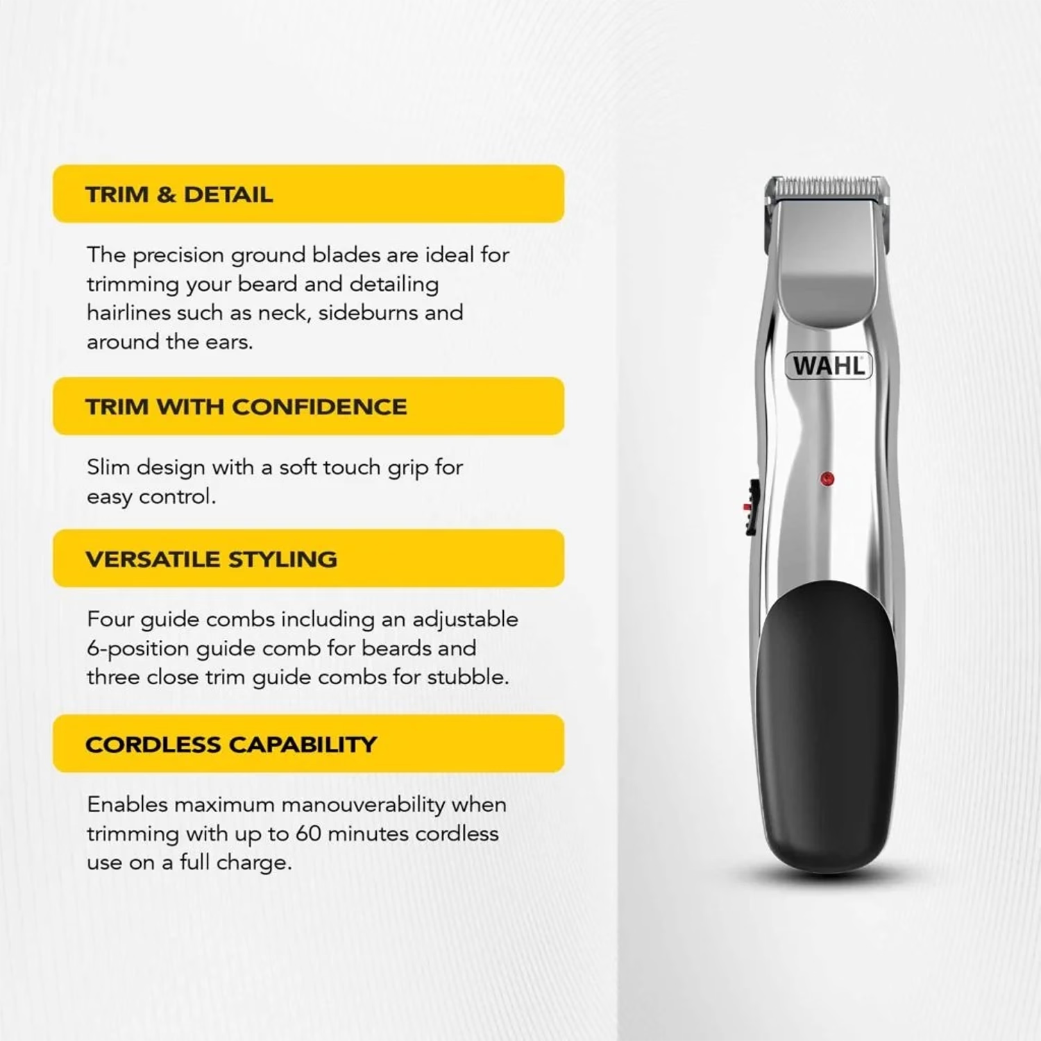Wahl Groomsman rechargeable beard trimmer UK version